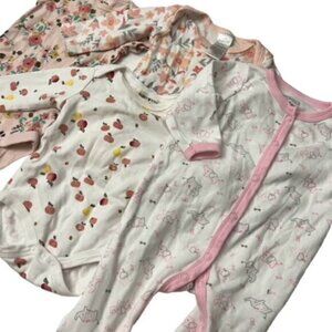 SALE!! 2 for $15 Baby Girls Romper Sleep and Play Bundle 3-6 mos Elephants‎
